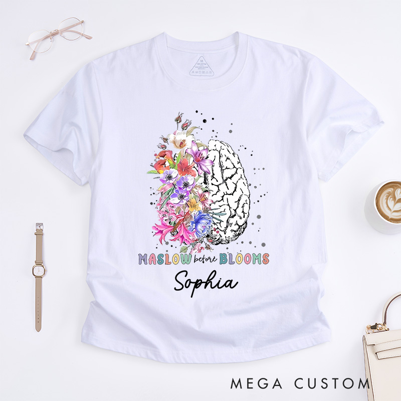 Personalized Maslow Before Bloom T-Shirt Autism Gift