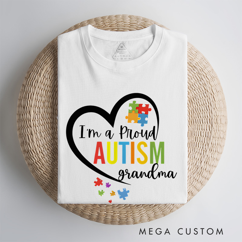 Personalized I'm a Proud Autism Family T-shirt Autism Gift