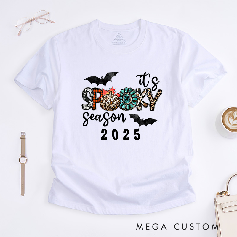 Personalized It's Spooky Season Halloween T-Shirt Perfect for Celebrating the Festive Spirit T-Shirt