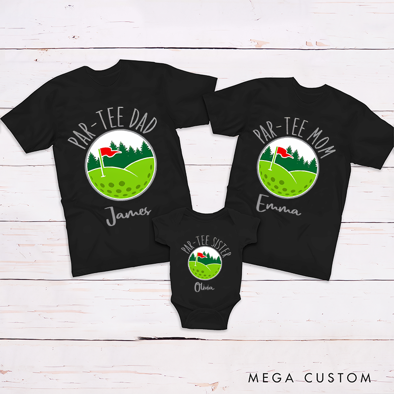 Personalized Harmonized Family Golf First Birthday Matching Outfit