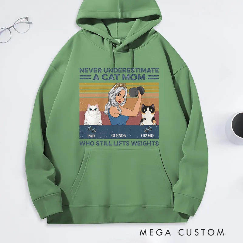 Personalized Fitness Classic Hoodies with I Like Lifting And My Cats for Fitness Enthusiasts Bodybuilders and Gym Lovers