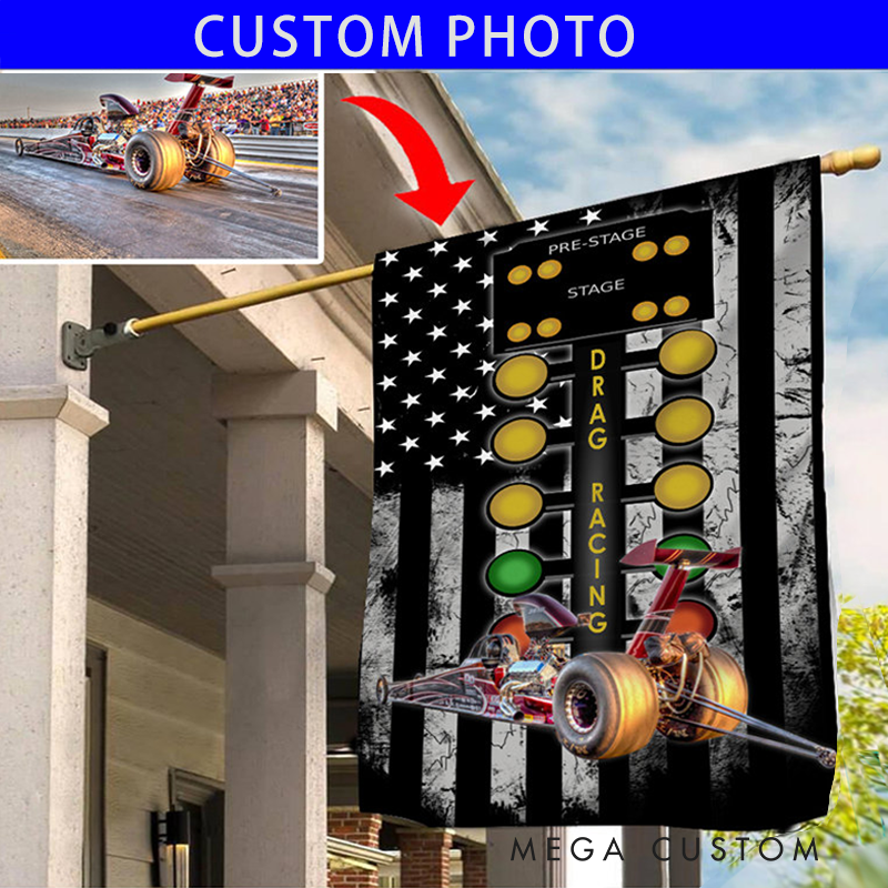 Personalized Drg Racing Flag Custom Photo Flag Unique Decoration Flag for Racer and Racing Lovers