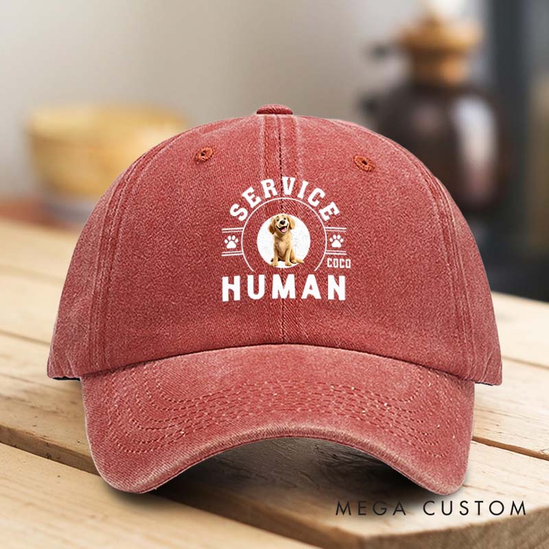 Personalized Dog Lover Service Human do Not Washed Cap