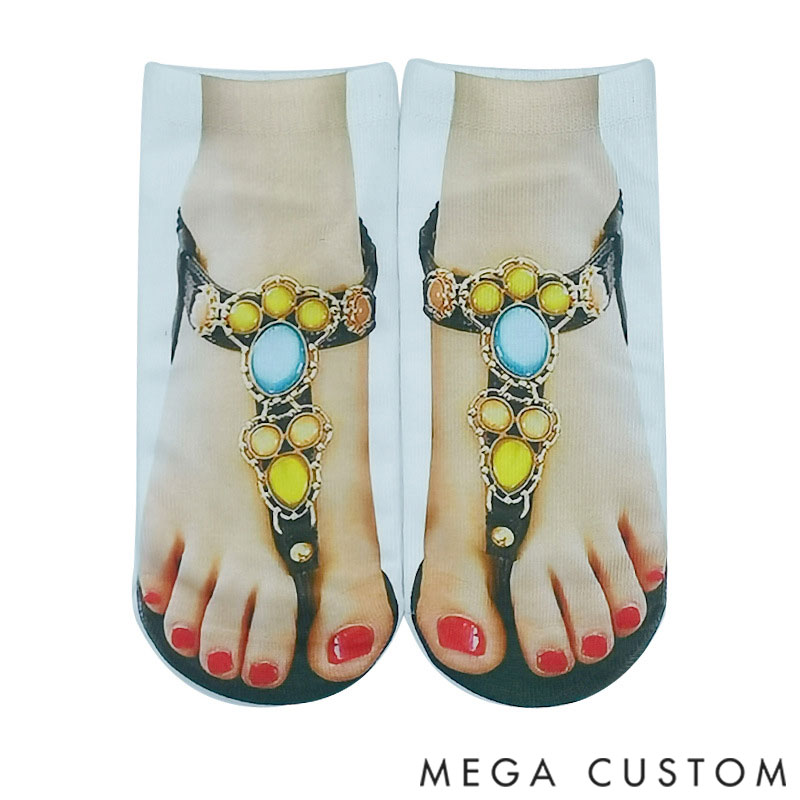 Personalized 3D Printed Socks, Funny Socks for Family Parties