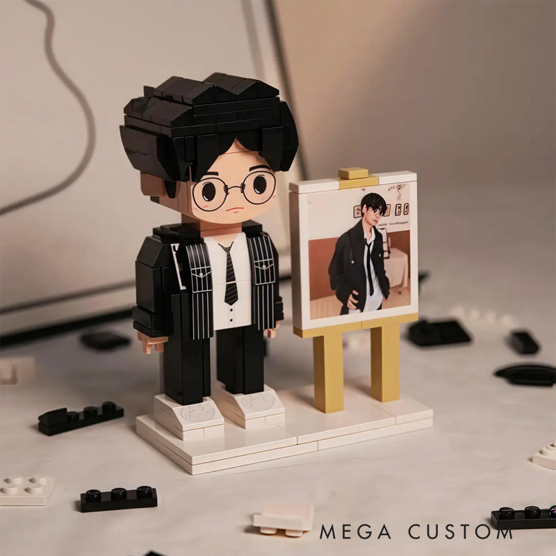 Personalized Custom Pet & Owner Building Block Set, Personalized Brick Figures, Full Body Customizable Block Figures, Handmade Pet Memory Gift, Pet Lover