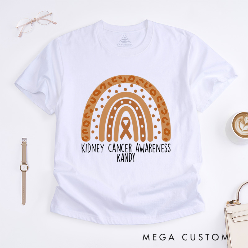 Personalized Kidney Cancer Awareness T-Shirt Cancer Support Gift Cancer Patient Gift