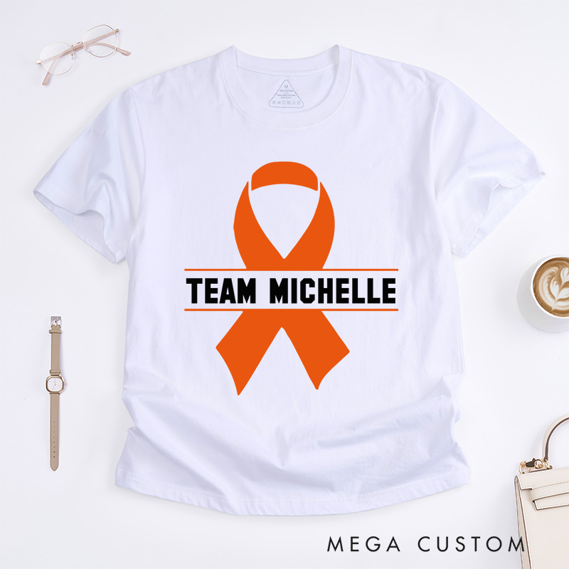 Personalized Multiple Sclerosis  T-Shirt with Your Name Cancer Squad Gift