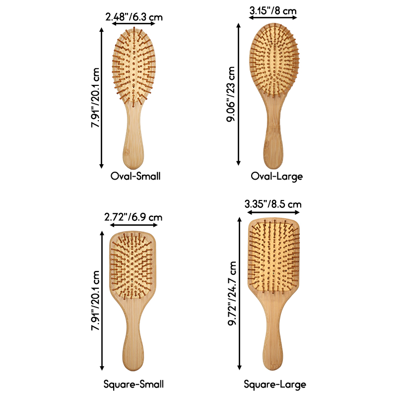 Personalized FLower Girl Birth Flowers Wood Airbag Hair Brushes