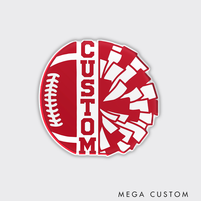 Personalized America Football and Rugby Cheerleader Team Fridge Magnets with Custom Text