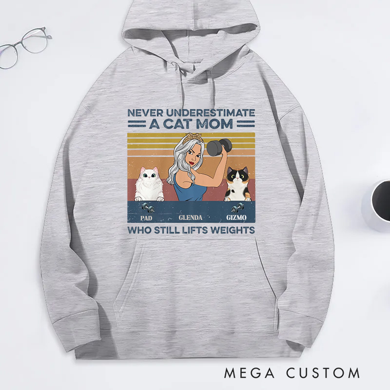 Personalized Fitness Classic Hoodies with I Like Lifting And My Cats for Fitness Enthusiasts Bodybuilders and Gym Lovers