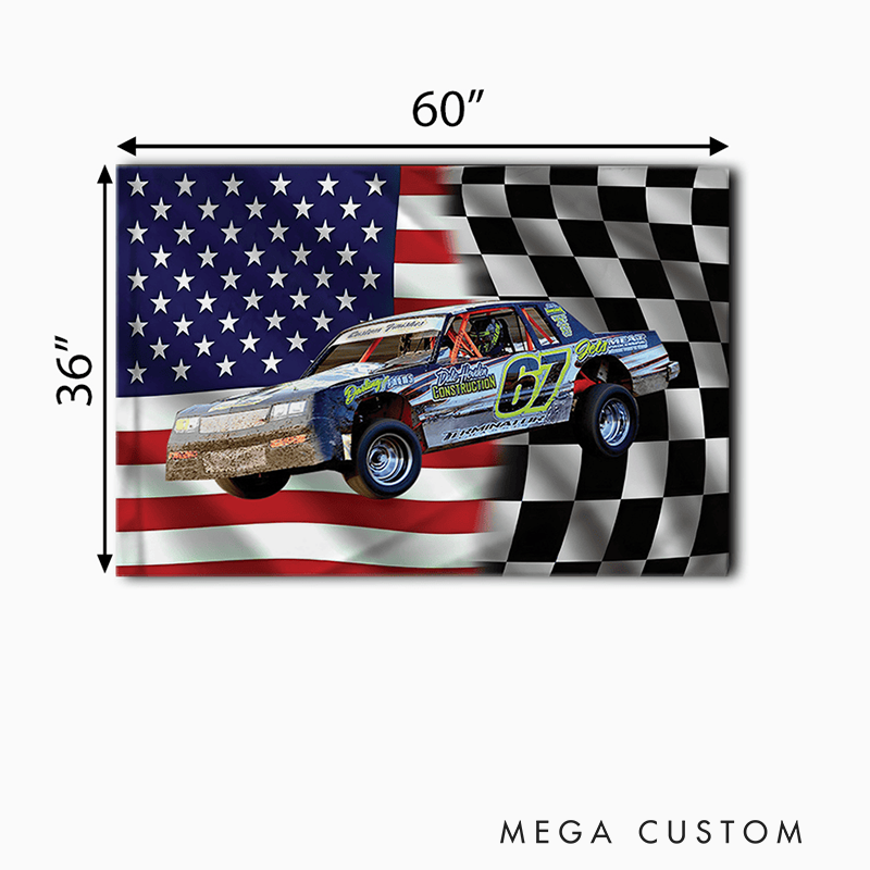 Personalized Racing Tapestry Custom Racing Car Photo Wall Hanging Gift for Racers and Racing Lovers