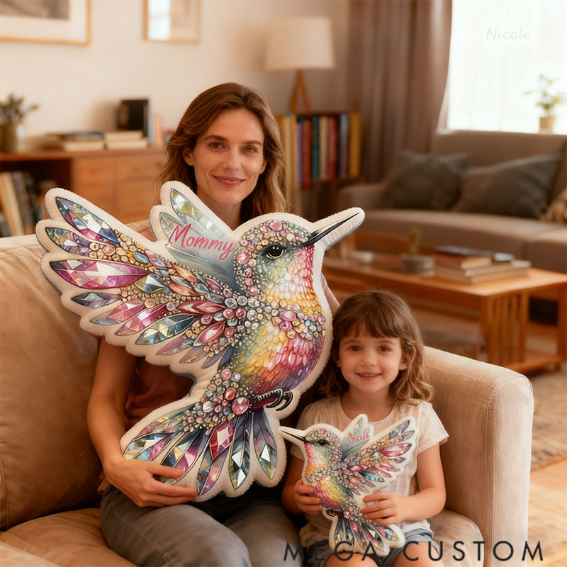 Personalized Graphic 3D Print Pillows Pillow, Custom Tortoise Diamond Bird Pillow with Name for Family