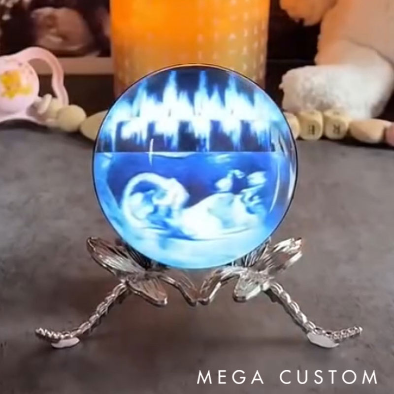 Personalized Video Crystal Ball Ultrasound Video Gift for Mom