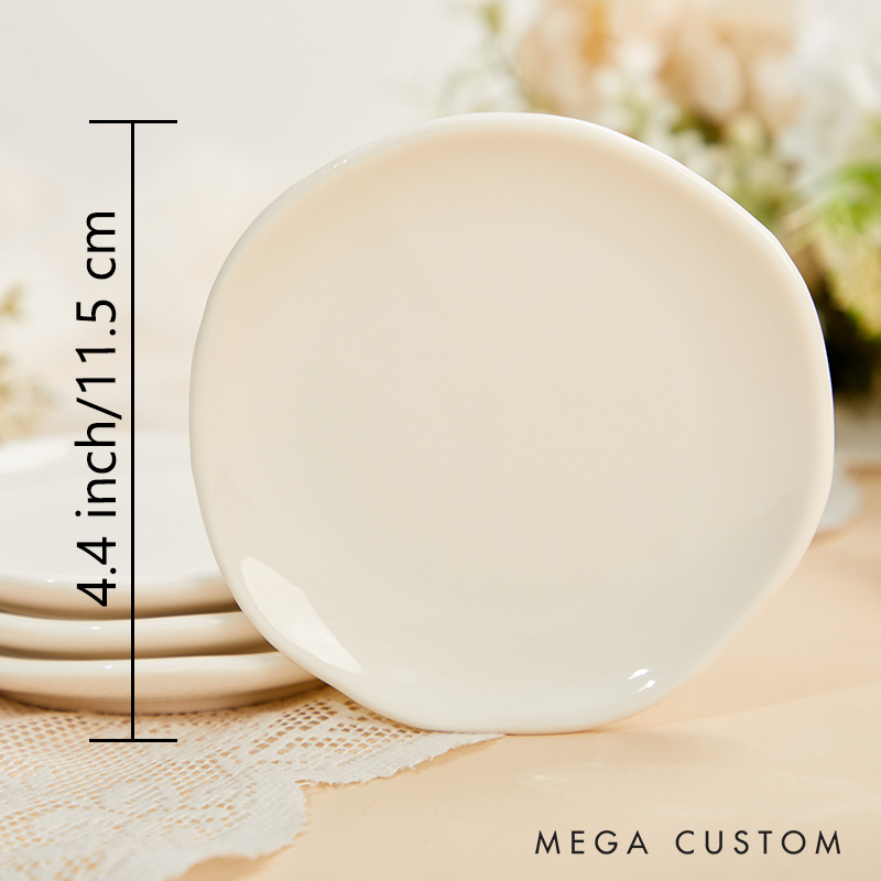 Personalized Rustic Laurel Wreath Wedding Monogram with Names and Date Wedding Engagement Irregular Round Ring Dish