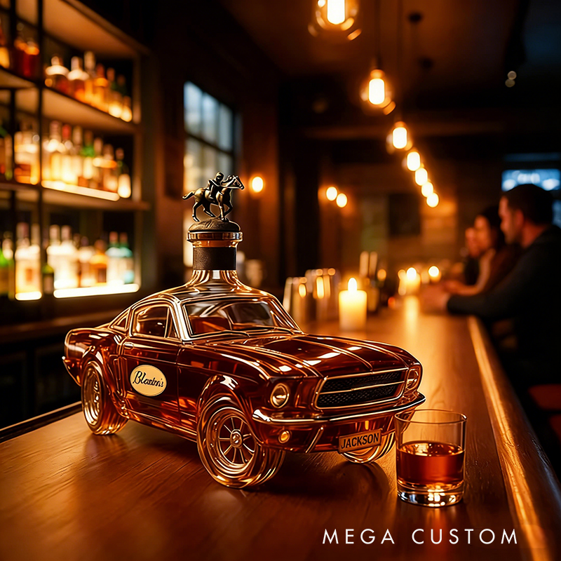 Personalized Car Shaped Whiskey Bottle Custom Name Gifts