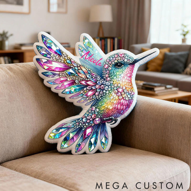 Personalized Graphic 3D Print Pillows Pillow, Custom Tortoise Diamond Bird Pillow with Name for Family