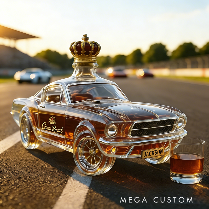 Personalized Car Shaped Whiskey Bottle Custom Name Gifts