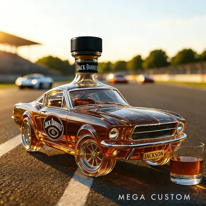 Personalized Car Shaped Whiskey Bottle Custom Name Gifts