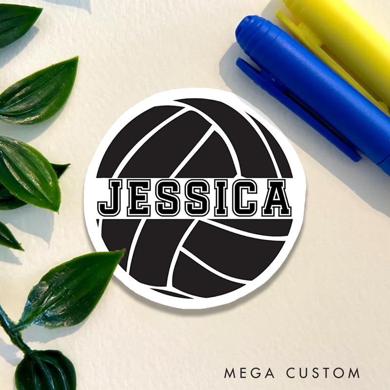 Personalized Volleyball Player Decal Sticker with Custom Your Name, Perfect Gift for Your Team