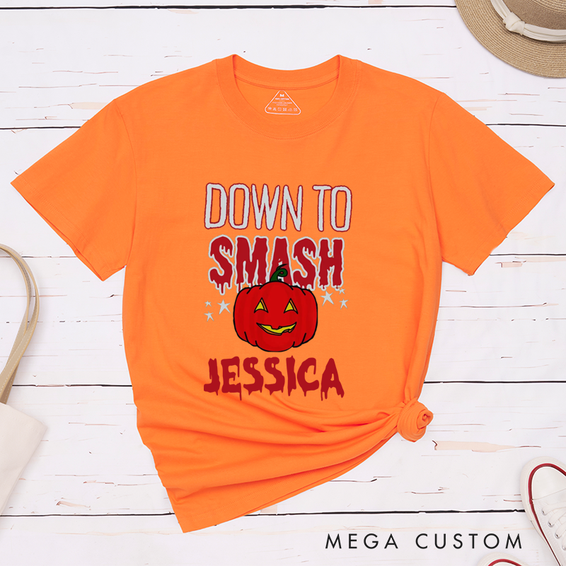 Personalized Just the Tip I Promise and Down to Smash Couple Matching T-Shirt