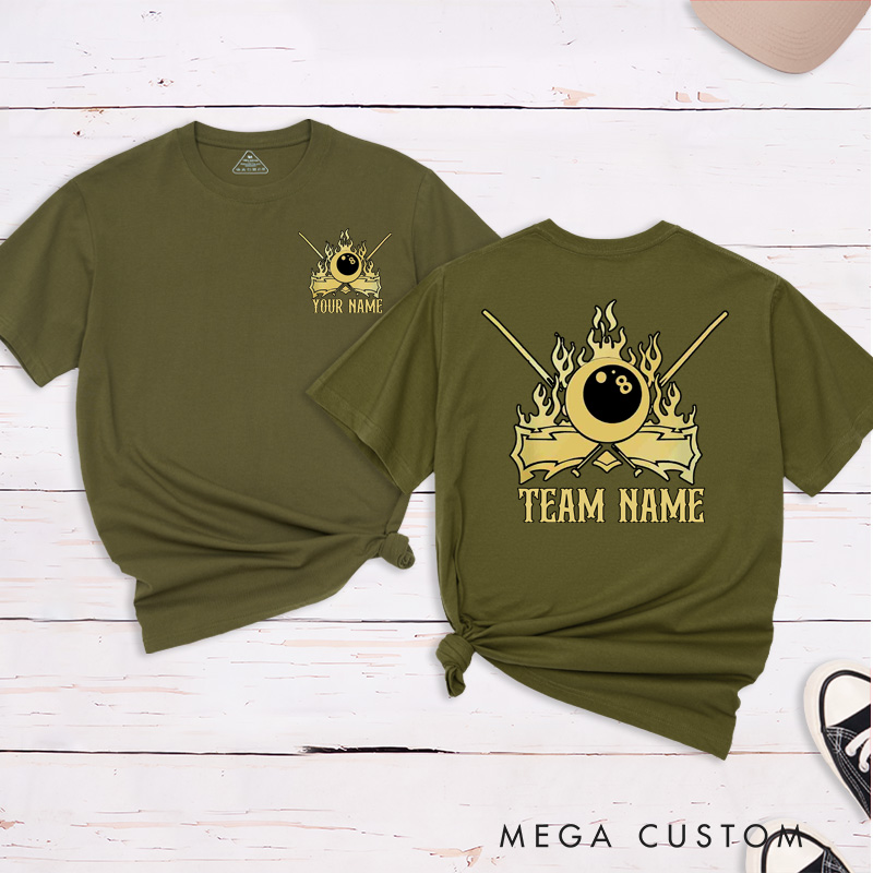 Personalized Team 3D Pool T-Shirts Featuring a Unique Design with Your Name