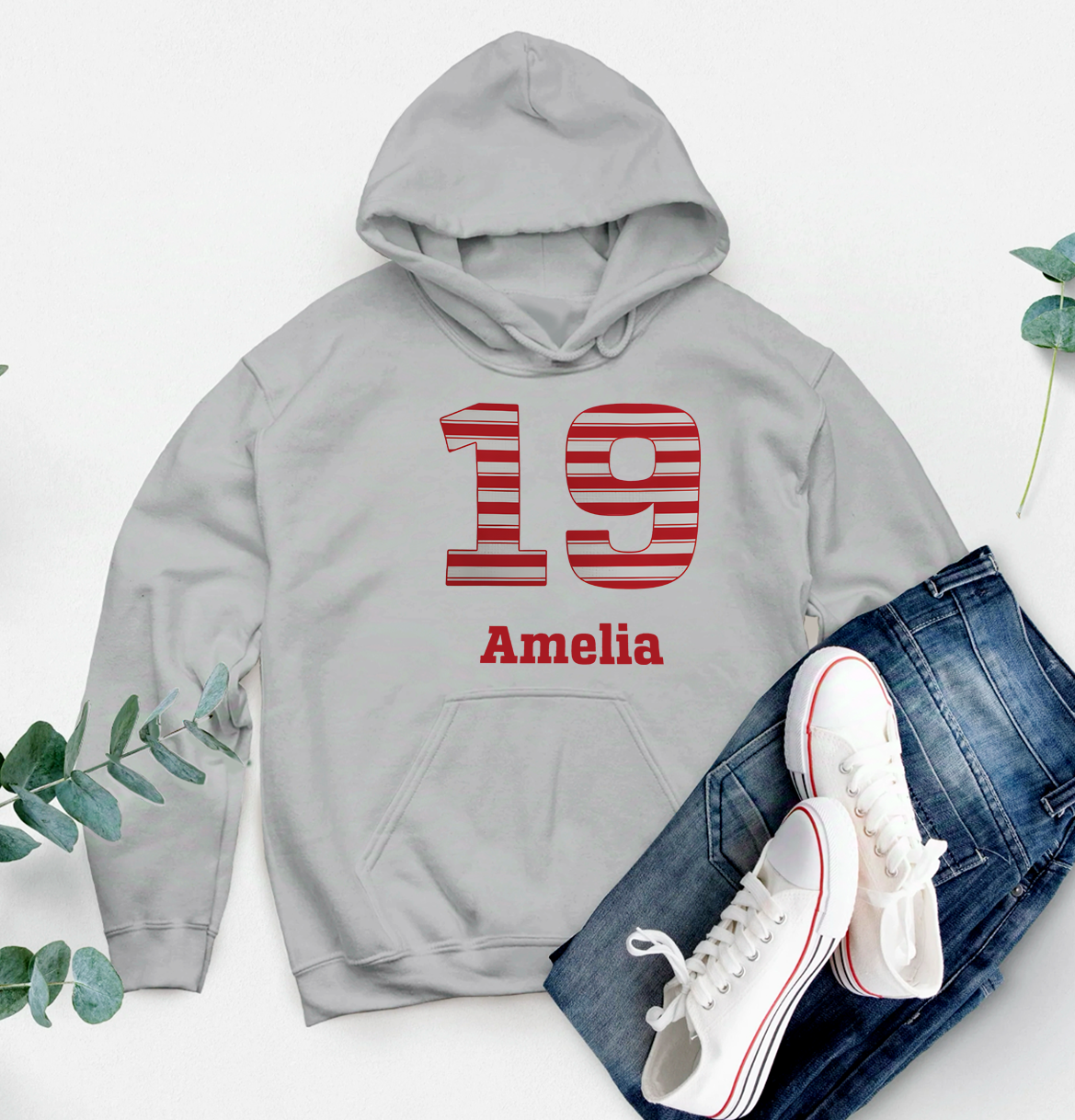 Personalized Hoodie with Custom Name and Number Design