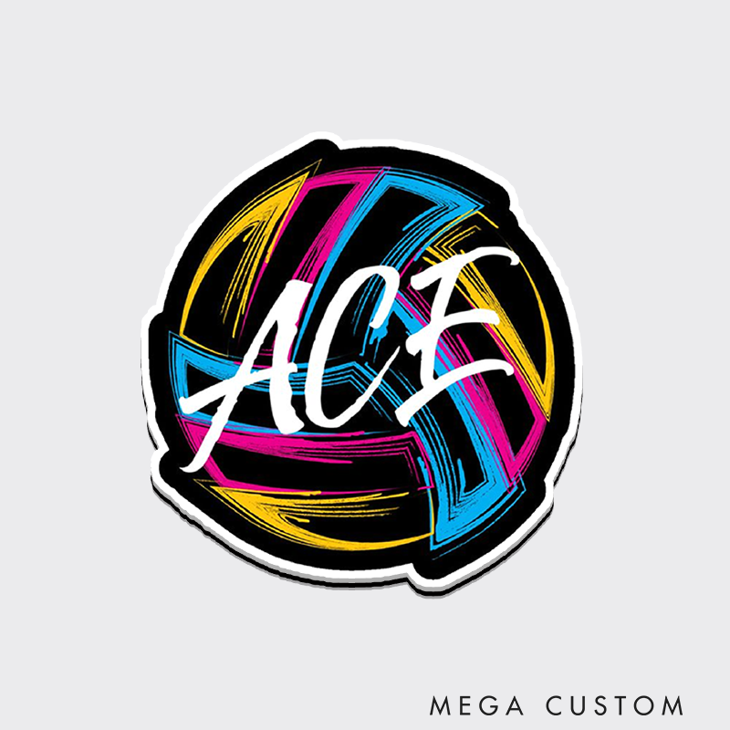 Personalized Volleyball Vibrant Design Fridge Magnets  with Custom Text