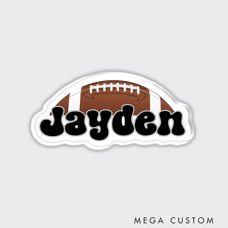 Personalized American Football and Rugby Fridge Magnets with Custom Player Name for Sport Gifts