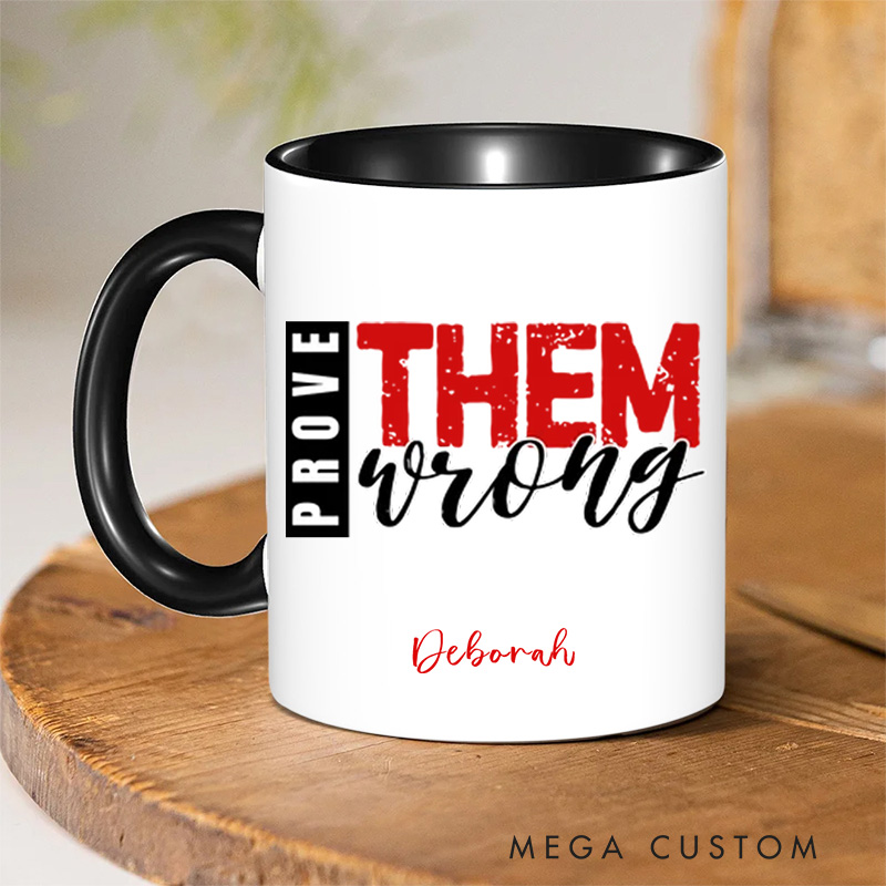 Personalized Christian Prove Them Wrong Coffee Mug with Name Birthday Religious Baptism Gift for Family Friends Christians