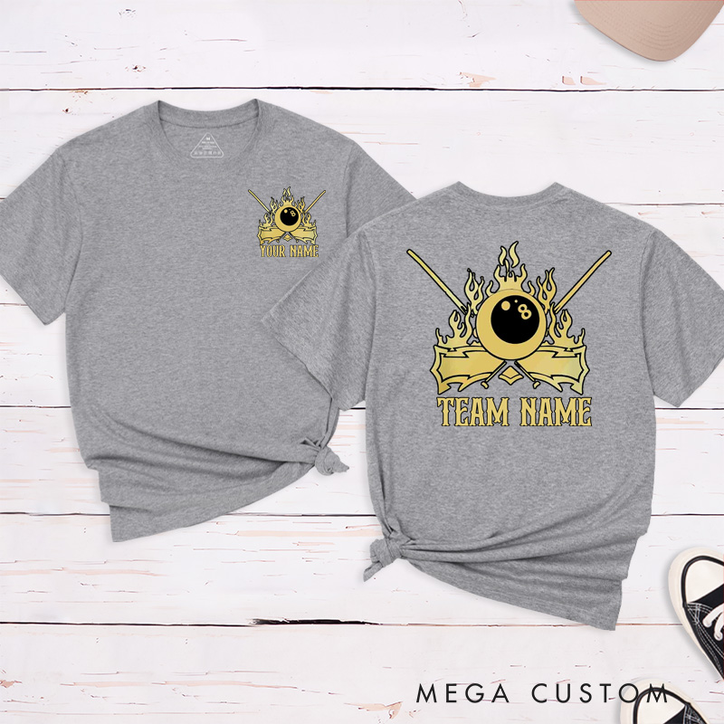 Personalized Team 3D Pool T-Shirts Featuring a Unique Design with Your Name