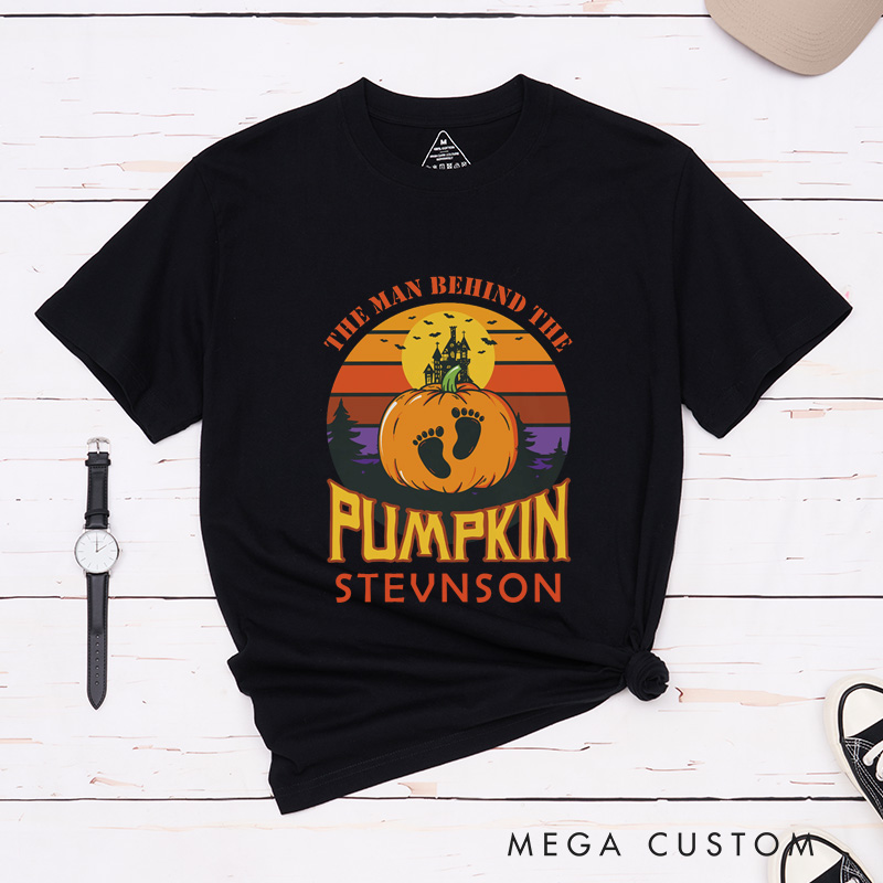 Personalized Humorous Pregnant Couple Halloween Matching Shirt 