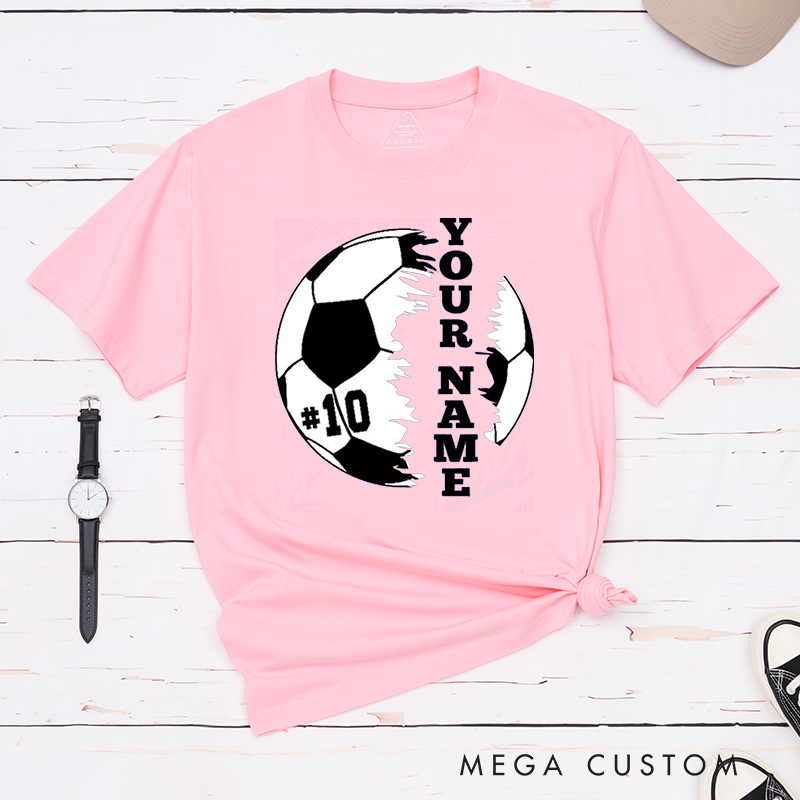 Personalized Dynamic Soccer T-Shirt with Custom Name and Number
