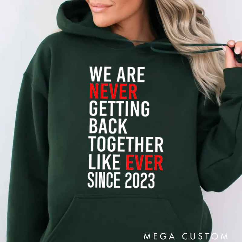 Personalized Classic Hoodies We Are Never Ever Getting Back Together like Ever Since 2023 Hoodie