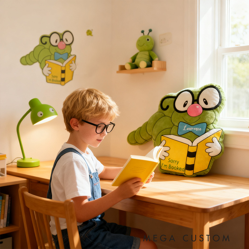 Personalized Funny Pillow Christmas Graphic 3D Print Bookworm I‘m Booked Custom Name Gift for Reading Lovers