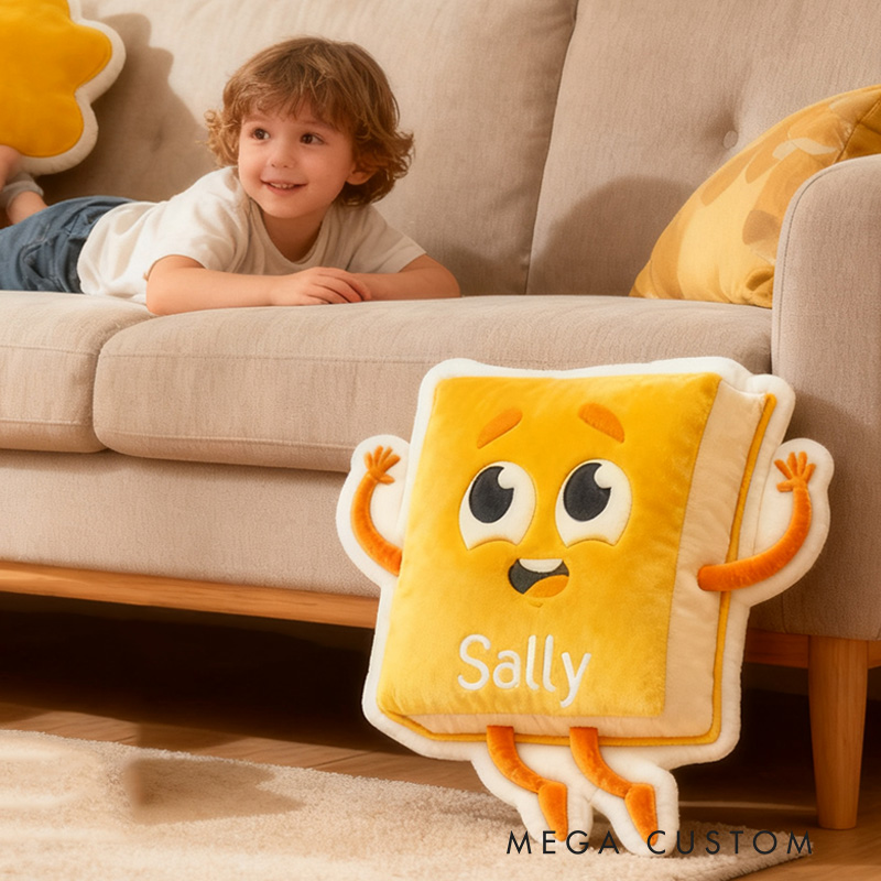 Personalized Cute Books Pillow Graphic 3D Print Custom Name Gift for Reading Lovers