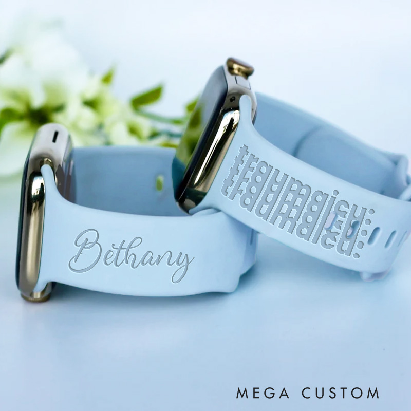 Personalized Trauma Nurse Themed Apple Watch Band Engraved Apple Watch Band Custom Name Watch Band