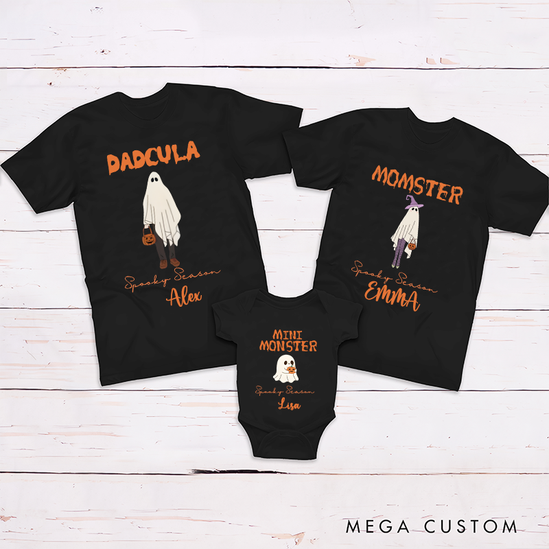 Personalized Dadcula Momster Mini Monster Family Matching Outfit Halloween Gift Ideas 