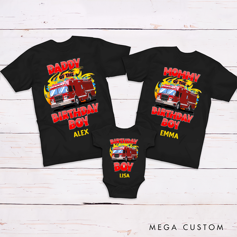 Personalized Fire Truck Matching Outfits Ignite the Spirit of Bravery in Firefighter Families