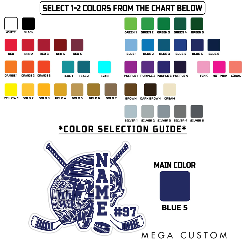 Personalized Hockey Helmet Fridge Magnet with Custom Name and Number