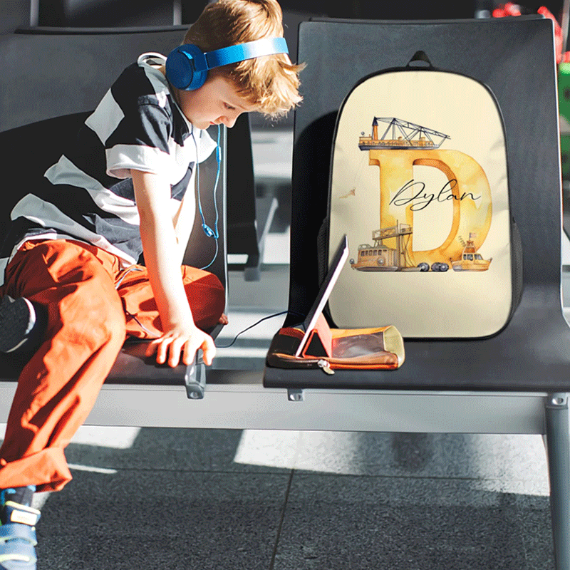 Personalized Truck Backpack with Custom Name Unique Backpack for Kids