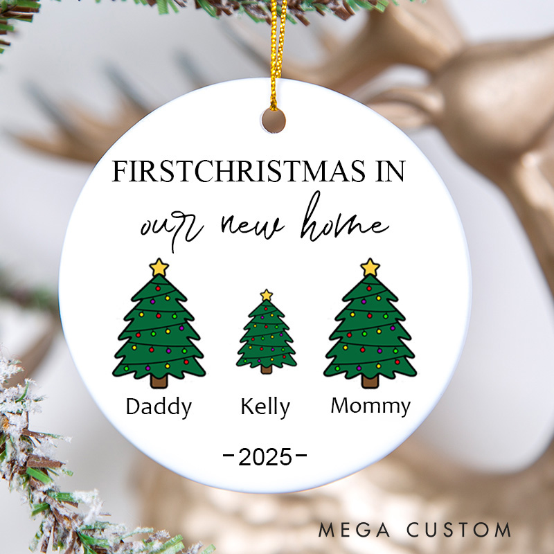 Personalized Our New Home Ornament 2025 New House Christmas Ornament New Home Ornament Housewarming Gift First Christmas in Our New Home Ornaments