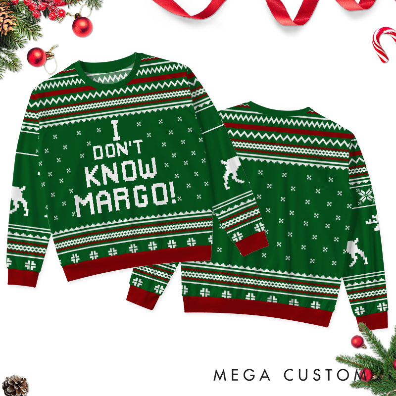 Personalized Couple Why Is The Carpet All Wet and I Don’t Know Christmas Ugly Sweater Christmas Gift for Boyfriend Girlfriend Husband Wife