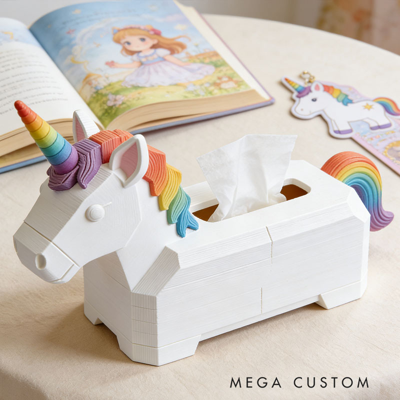 Dream Horse Tissue Box Cover 3D Printed Room Decor Cute Tissue Box Cover for Desk Room Kitchen or Bathroom