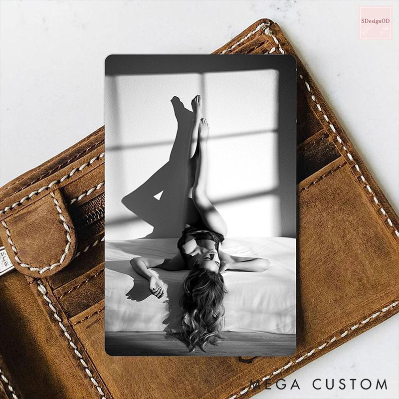 Personalized Boudoir Photo Wallet Insert Custom Photo and Love Note Wallet Card for Men Valentine's Photo Gifts Boyfriend Gift