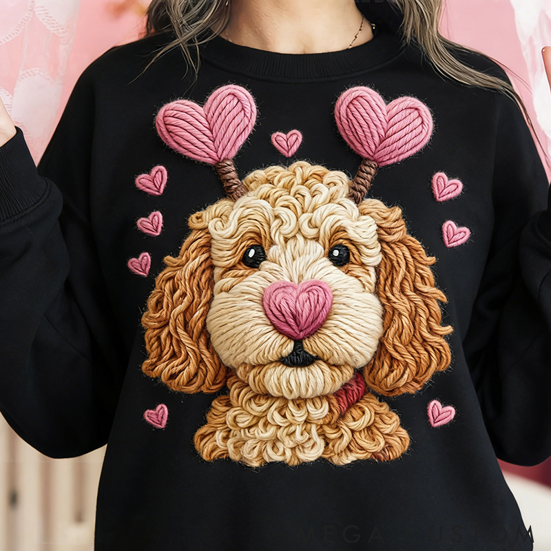 Personalized Pet Lover Pet Valentines Day Classic Sweatshirts