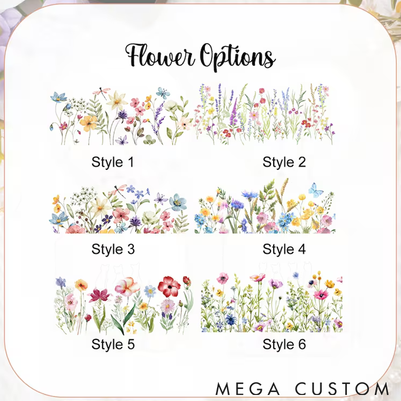 Personalized Cat Lover Custom Cat Floral Ring Dishes