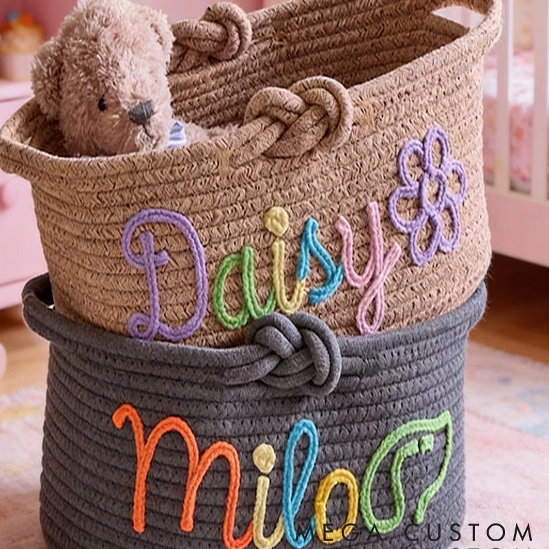 Personalized Pet Lover Custom Pet Toy Storage Basket
