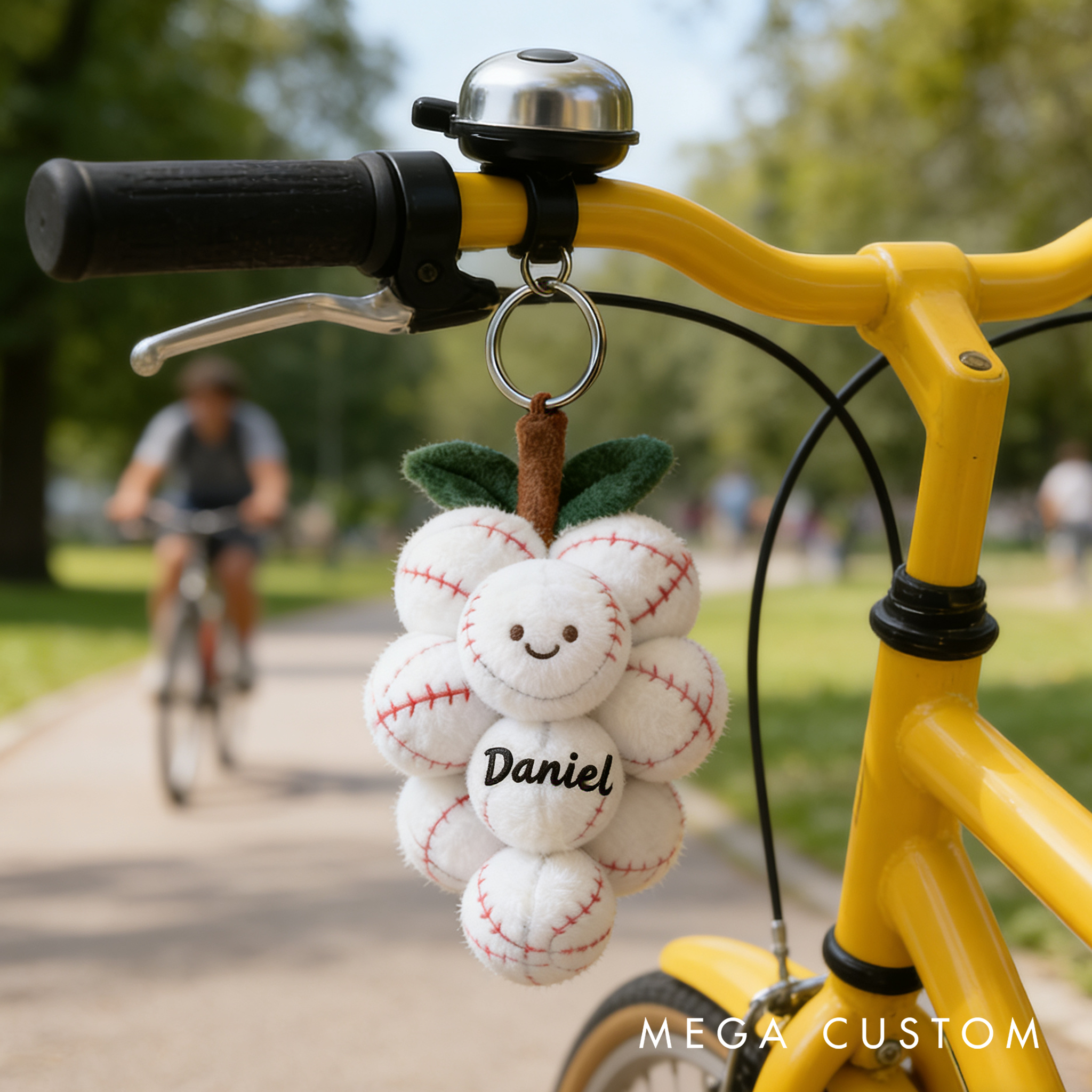 Personalized Baseball Keychain with Custom Name for Sports Lovers
