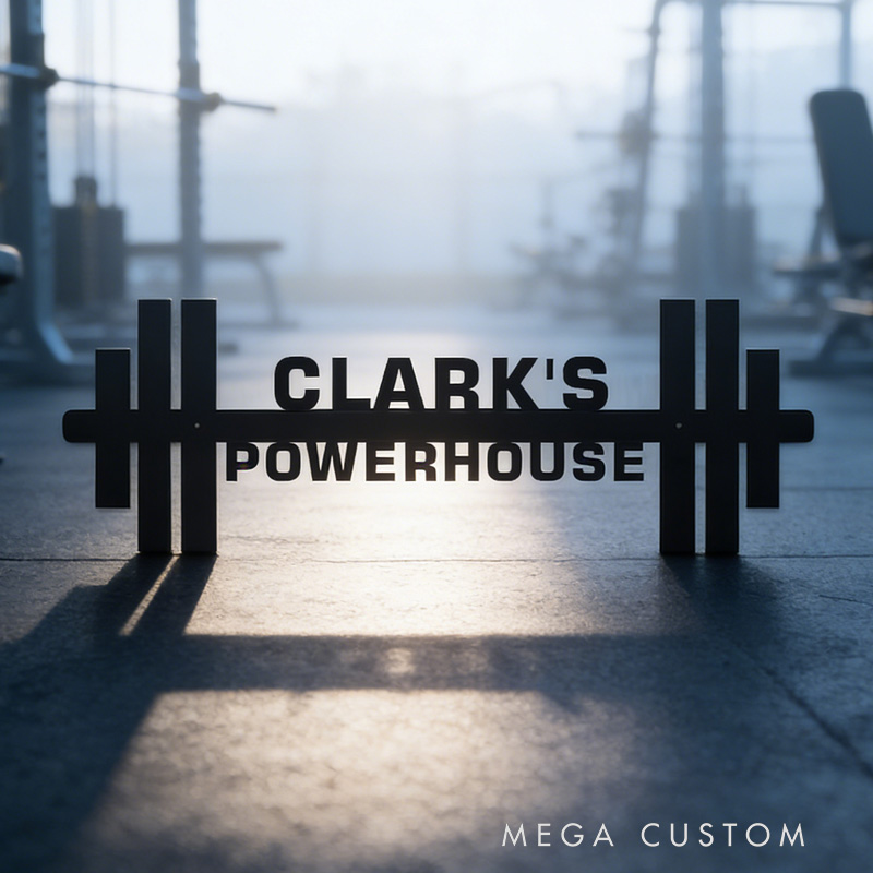 Personalized Metal Gym Sign Workout Wall Art Custom Home Gym Decor Metal Wall Art Gym Name Signs Custom Studio Sign Fitness Motivation Workout Inspiration Gift for Gym Lovers