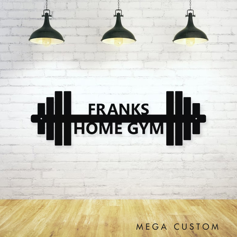Personalized Metal Gym Sign Workout Wall Art Custom Home Gym Decor Metal Wall Art Gym Name Signs Fitness Center Decor Fitness Motivation Workout Inspiration Gift for Gym Lovers